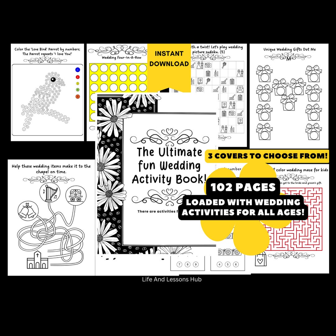 WEDDING ACTIVITY PACK Printable Wedding Activity Kids - Etsy