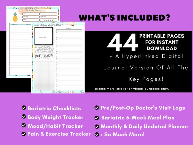 Bariatric Surgery Planner + HYPERLINKED DIGITAL JOURNAL: Bariatric ...