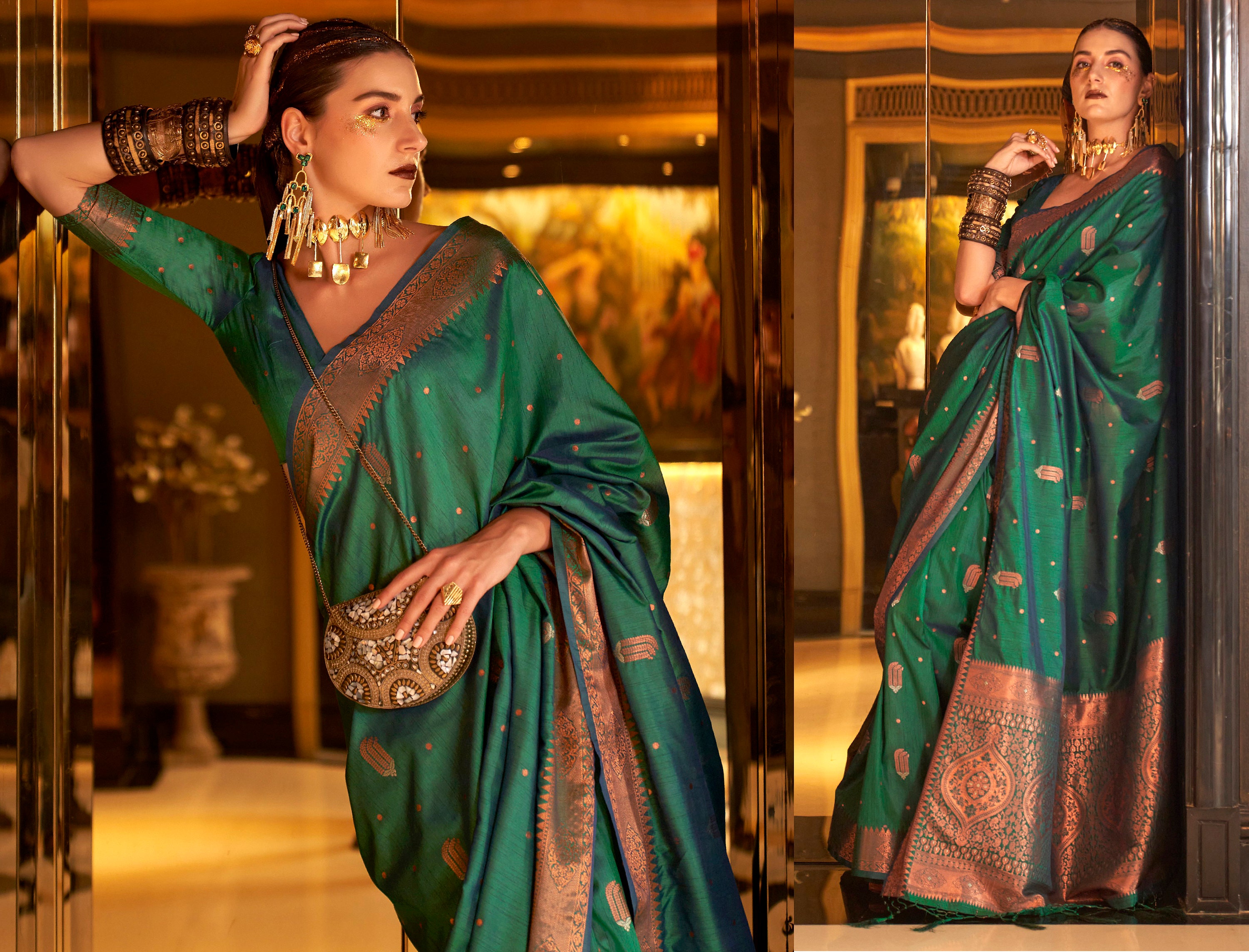 Indian Sari Fabric Electric Red - Handmade and vintage – Tara Design