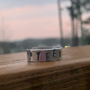 Yeehaw Metal Stamped Ring