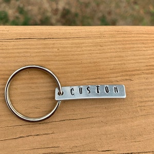 Customizable Metal Stamped Keychain