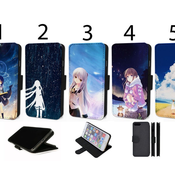Wallet Phone Case for Samsung S9 S10 S20 S21 S22 S23 Plus Ultra Note - Flip Cover - Assorted Designs - Cute Anime Girls Art