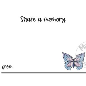 Descarga instantánea Compartir una tarjeta de memoria ~ Tarjetas de memoria funerarias de mariposas ~ Imprimibles