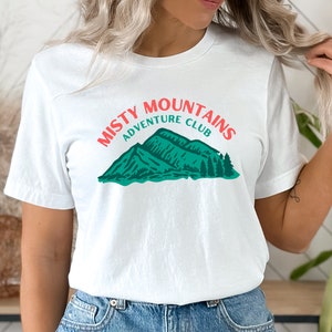 Misty Mountains Adventure Club T-Shirt, Dwarves Elves Wizards Hobbits Shirt, Fantasy Shirt, Bookworm Tee