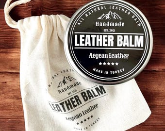 Aegean Leather Balm: All Natural Beeswax Conditioner