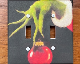 Grinch light switch plate cover // How the Grinch stole Christmas