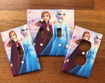 Frozen light switch plate cover // Frozen Elsa Anna // FAST SHIP!