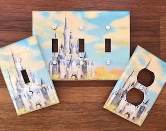 Princess Castle light switch plate cover // Princess Room // FAST SHIP!