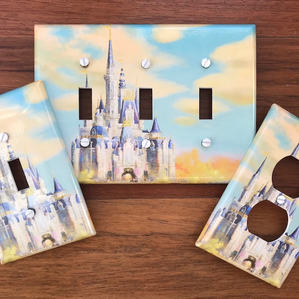 Princess Castle light switch plate cover // Princess Room // FAST SHIP!