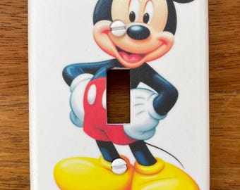 Mickey Mouse Light switch plate cover // Personalized // FAST SHIP!