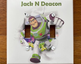 Buzz Lightyear light switch plate cover // Toy Stoty Woody // Personalized // FAST SHIP!
