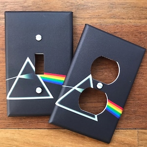 Pink Floyd Prism light switch plate cover // Dark Side of the Moon // FAST SHIP!