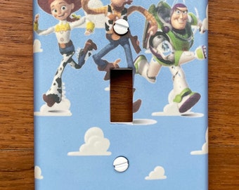 Toy Story light switch plate cover // Woody Buzz Gang Friends // FAST SHIP!