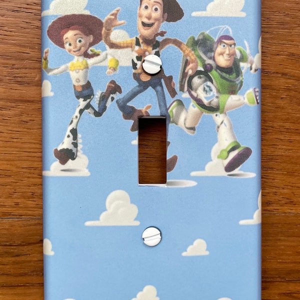 Toy Story light switch plate cover // Woody Buzz Gang Friends // FAST SHIP!