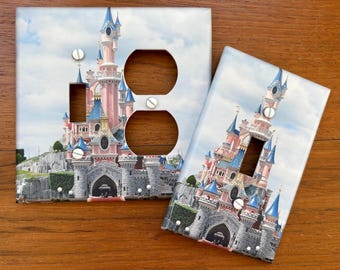 Princess Castle light switch plate cover // Cinderella Castle decor // FAST SHIP!