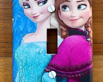 Frozen light switch plate cover // Elsa Anna // FAST SHIP!