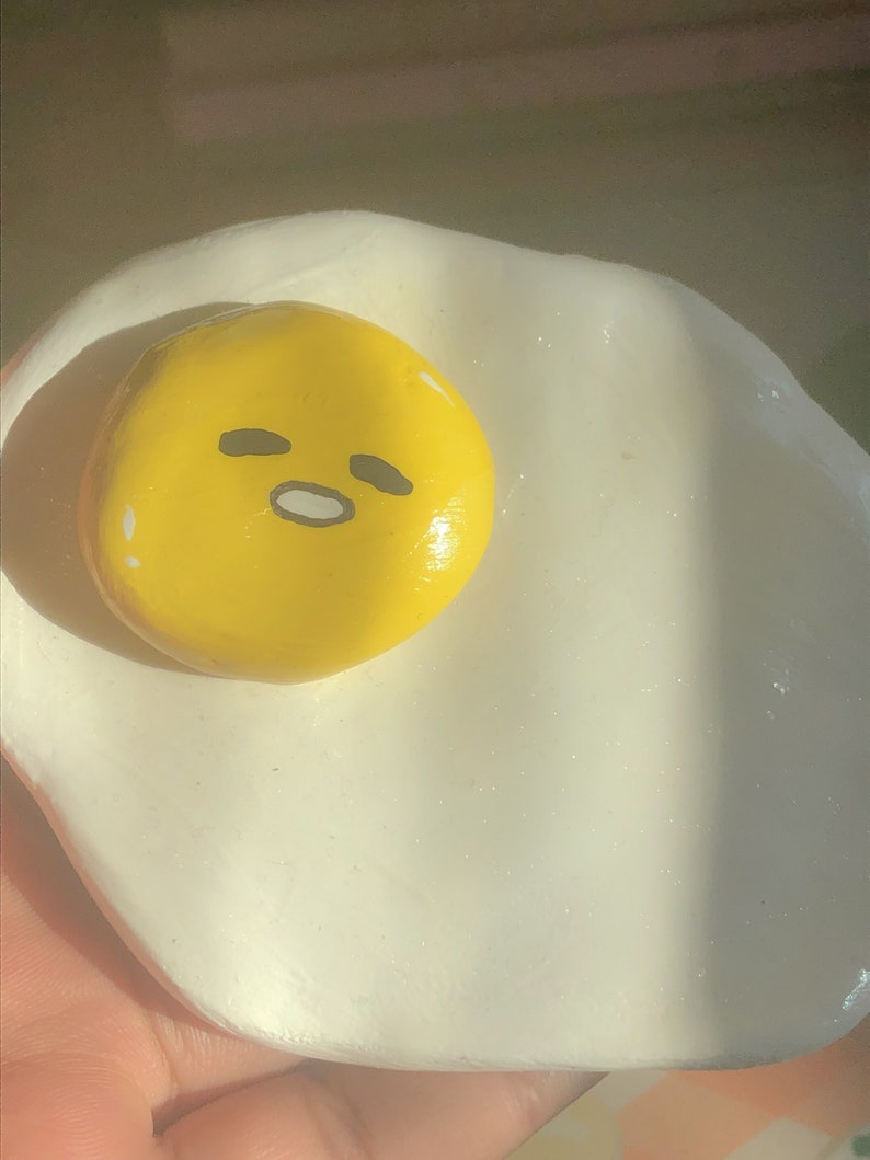 Gudetama Air-dry Clay Tray Egg Yolk Clay Tray Lazy Egg | Etsy Hong Kong
