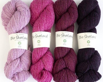 BC Garn BIO SHETLAND gots 280 m/50g pure new wool knitting crochet shawls sweaters scarves choose color mulesing-free fairisle