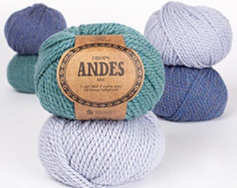 Drops ANDES mix uni 100g/90 m virgin wool alpaca choose color soft knitting crochet sweater scarf hats blankets - super bulky mulesing-free