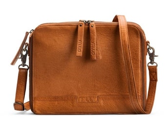 muud Cathy Crossbody - bag made of high quality leather handmade choose color black, whiskey knitting crochet
