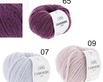 Lang Yarns CASHMERE LIGHT luxury yarn LL 25g/85 m cashmere soft, classy and cuddly, scarves, shawls, sweaters, knitting, worsted 5.5 - 6 mm
