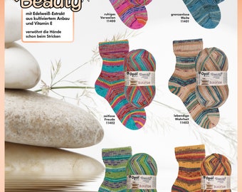 OPAL sock yarn 4-ply BEAUTY BALANCE virgin wool polyamide ball 100g/425 m 4-ply choose color Edelweiss socks sweater knitting crochet