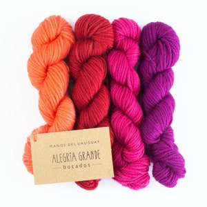 Manos del Uruguay ALEGRIA GRANDE BOCADOS 45 m/25g hand-dyed virgin wool merino polyamide knitting crochet wool colorwork