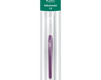 GRÜNDL crochet hooks with handle - selectable size - crochet wool cotton lace yarn