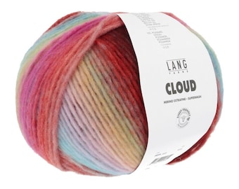 Lang Yarns CLOUD Merino extrafine 100g/260 m Merino virgin wool knitting crochet soft fluffy sweater scarf hat gloves shawls chunky