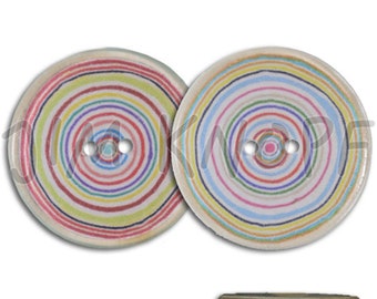 Jim button resin synthetic resin button colorful spinning tops 25 mm yellow red blue 13370 knitting crochet sewing handicrafts 13634 accessory
