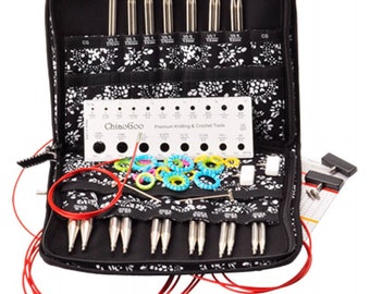 ChiaoGoo needle set interchangeable needle tips Complete 10 cm or 13 cm selectable TWIST RED LACE stainless steel 2.75 mm - 10 mm knitting set knitting