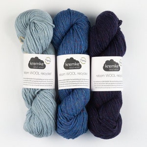 REBORN WOOL Recycled Kremke Soul Wool LL 100g/200 m mulesing-frei Stricken Häkeln  Pulli Schal Farbe wählen weich und wollig