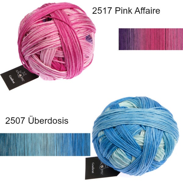 SCHOPPEL laine vierge mérinos dégradée longueur 100g/260 m NS 3,5-4,5 mm - fil dégradé de couleur tricot crochet doux pour la peau pull écharpe