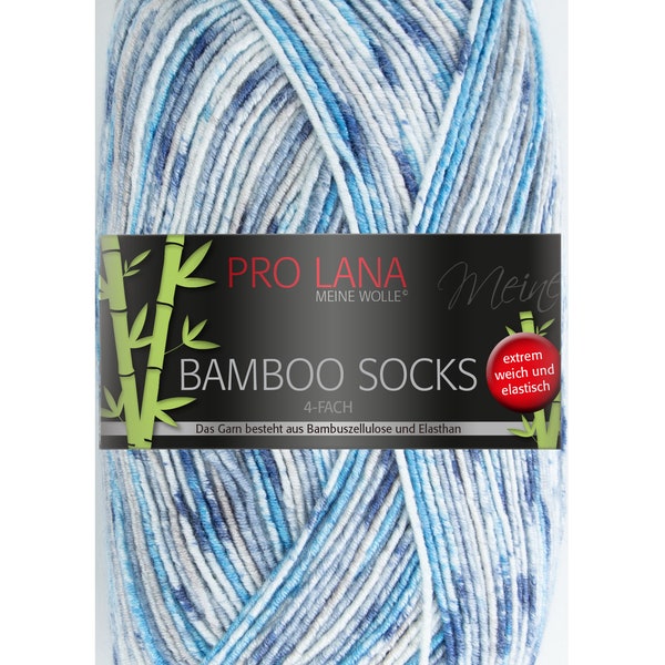 Pro Lana BAMBOO Socks COLOR Bambus Viskose Elite Knäuel 100g/400m Sockenwolle weich elastisch Socken Pullover Stricken Häkeln