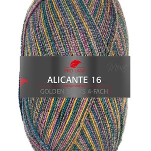 PRO LANA Golden Socks Alicante 16 ovillos de poliamida lana virgen 100g/420 m 4 cabos hilo calcetín calcetines elásticos medias jersey tejer crochet 992 taupe bunt