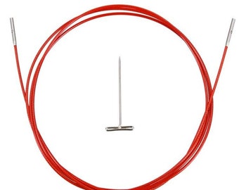 ChiaoGoo Seil TWIST RED rot - Länge und Größe wählbar - Stricken Rundstricknadel