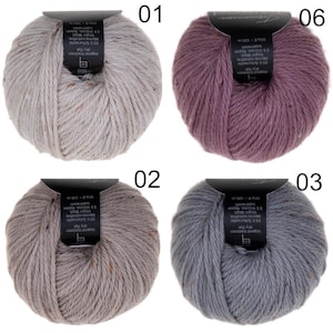 Atelier ZITRON Tasmanian Tweed 50g/106 m ball Merino extrafine virgin wool viscose soft cuddly wool yarn choose color knitting crochet