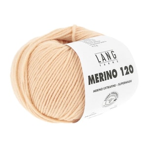 Lang Yarns Merino 120 pure new wool 50g/120 m Merino fine choose colors knitting crochet soft sweater, scarf hat gloves shawls dk