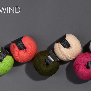 Atelier Zitron VENTO D'AUTUNNO Merino extrafine 50g/165 m Scegli il colore pura nobile lana vergine della Tasmania, maglia uncinetto accogliente - senza mulesing