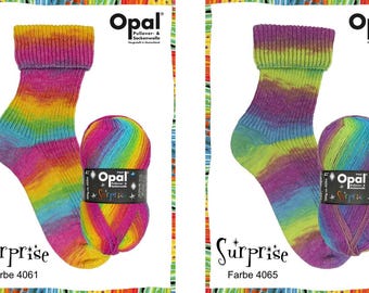 OPAL sock yarn 4-ply SURPRISE virgin wool polyamide ball 100g/425 m 4-ply Edelweiss socks sweater knitting - New Spring 2025