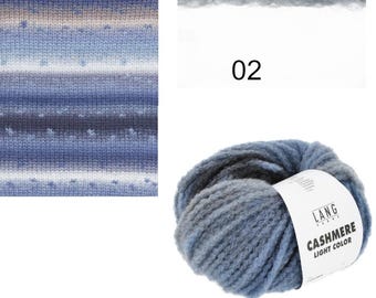 Lang Yarns CASHMERE LIGHT COLOR luxury yarn running length 25g/85 m cashmere soft, classy, cuddly, scarves, shawls, sweaters, knitting, worsted 5.5 - 6 mm