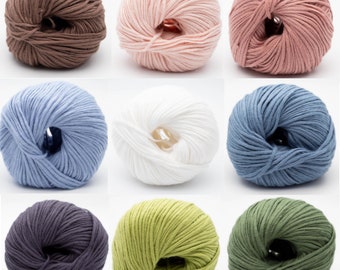 Kremke Soul Wool VEGAN CASHMERE reine Baumwolle LL 95m/50g  Wolle Knäuel weich flauschig veganes Kaschmir Farbe wählen Stricken Häkeln