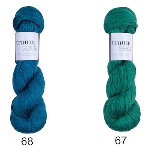 Atelier Zitron DREAM SILK 100g/800m pura seta 100% seta di gelso filato fine e lucido per maglieria e uncinetto lana colori a scelta NS 3 - 3,5 mm
