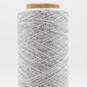 STELLARIS Kremke Soul Lana longitud de carrera 560 m/25g brillo hilo encaje tejido crochet noble fino elegante chales robó blanco plata crema oro 101 weiß silber