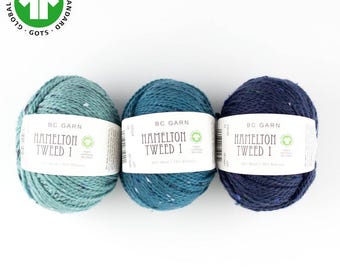 BC Yarn Hamelton Tweed 1 soft 50g/100 m GOTS wool fine new wool viscose mulesing-free knitting crochet shawls scarf choose color