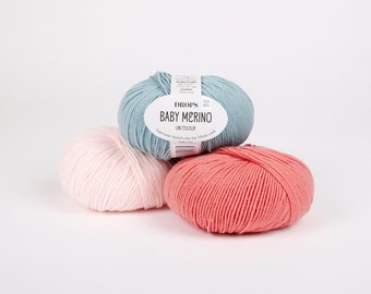 Drops BABY MERINO uni reine Schurwolle LL 50 g/175 m Farbe wählen Stricken Häkeln mulesingfrei Tücher Pulli Tücher Schal Farbe wählen