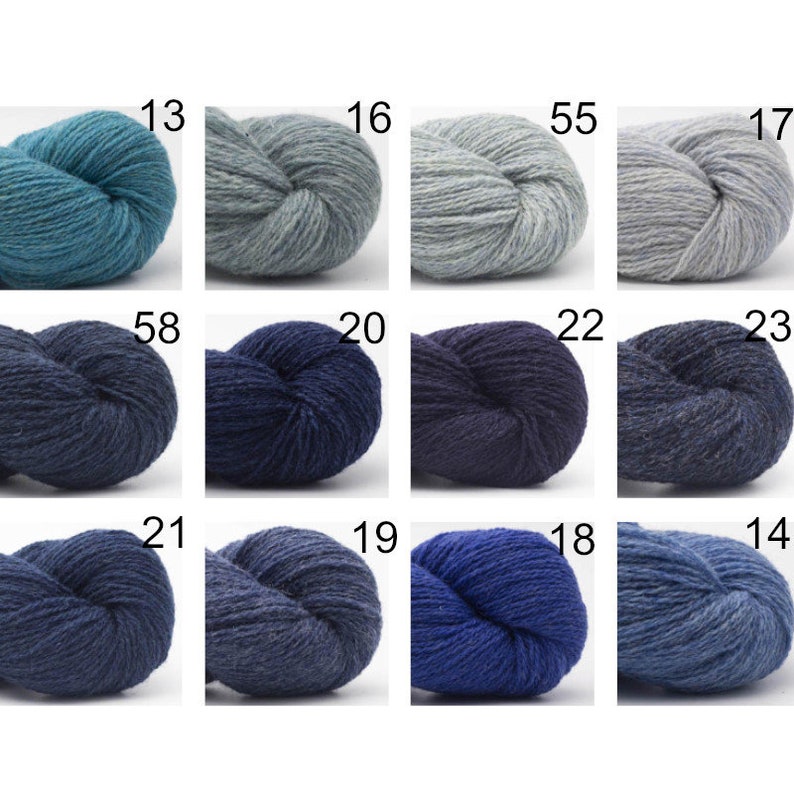 BC Garn BIO SHETLAND gots 280m/50g reine Schurwolle Stricken Häkeln Tücher Pulli Tücher Schal Farbe wählen mulesing-frei fairisle Bild 7