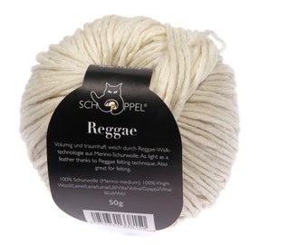 SCHOPPEL Reggae Mélange 100% virgin wool Merino needle size 5 - 6 knitting crochet soft voluminous felted yarn scarf hat sweater cloth wool