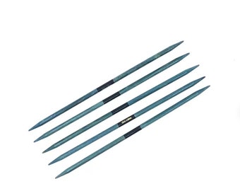 LYKKE NEEDLE POINTS 15 cm length INDIGO blue needle games birch wood stable smooth - thickness selectable knitting socks sleeves 6'' inch
