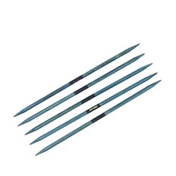 LYKKE NADELSPIEL 15 cm Länge INDIGO blau Nadelspiele Birkenholz Holz stabil glatt - Stärke wählbar Stricken Socken Ärmel 6'' inch